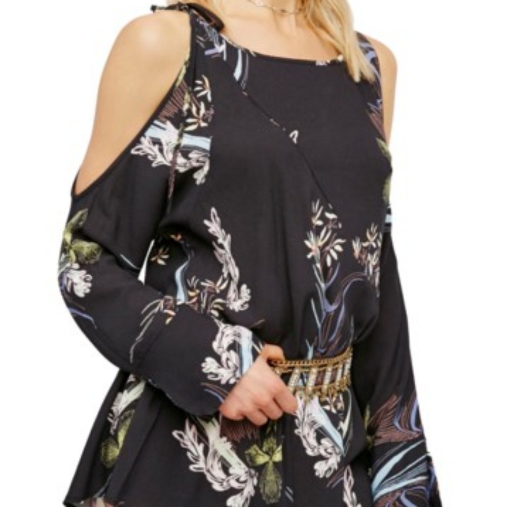 Free People clear skies cold shoulder tunic NWT